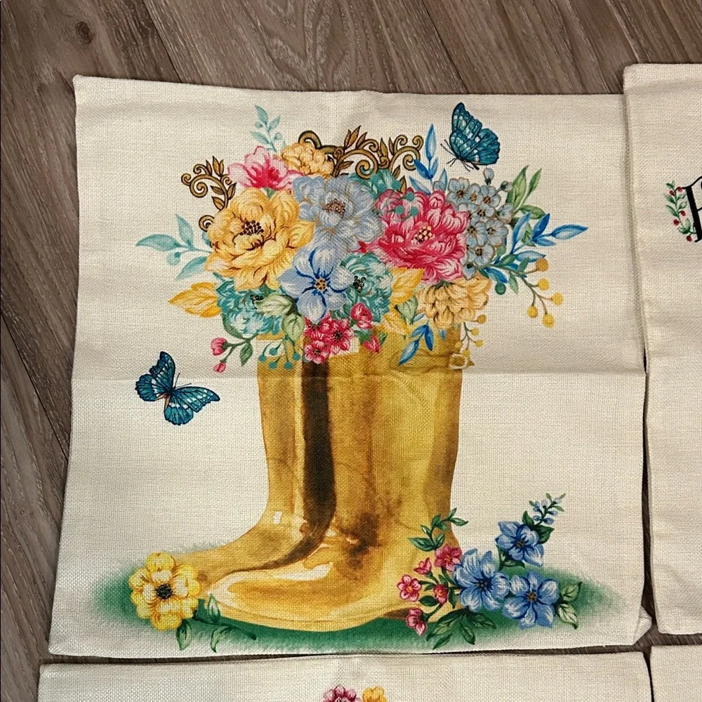 Floral Decorative Pillow Covers Set